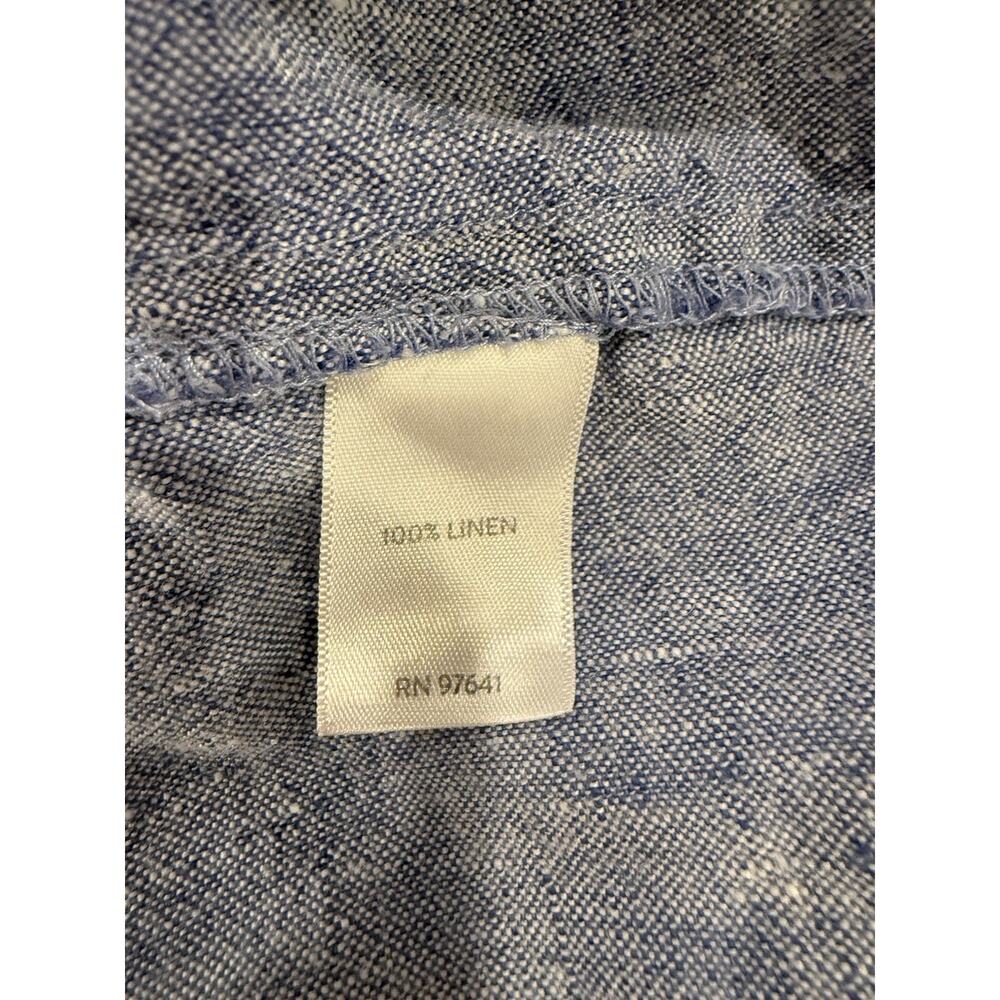 J. Jill Love Linen Light Blue Pull-on Wide Leg Cropped Pants Sz XL Pockets - Picture 5 of 6